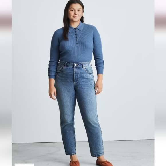 Everlane Curvy '90s Cheeky Straight Jeans Size 33 - Picture 1 of 7